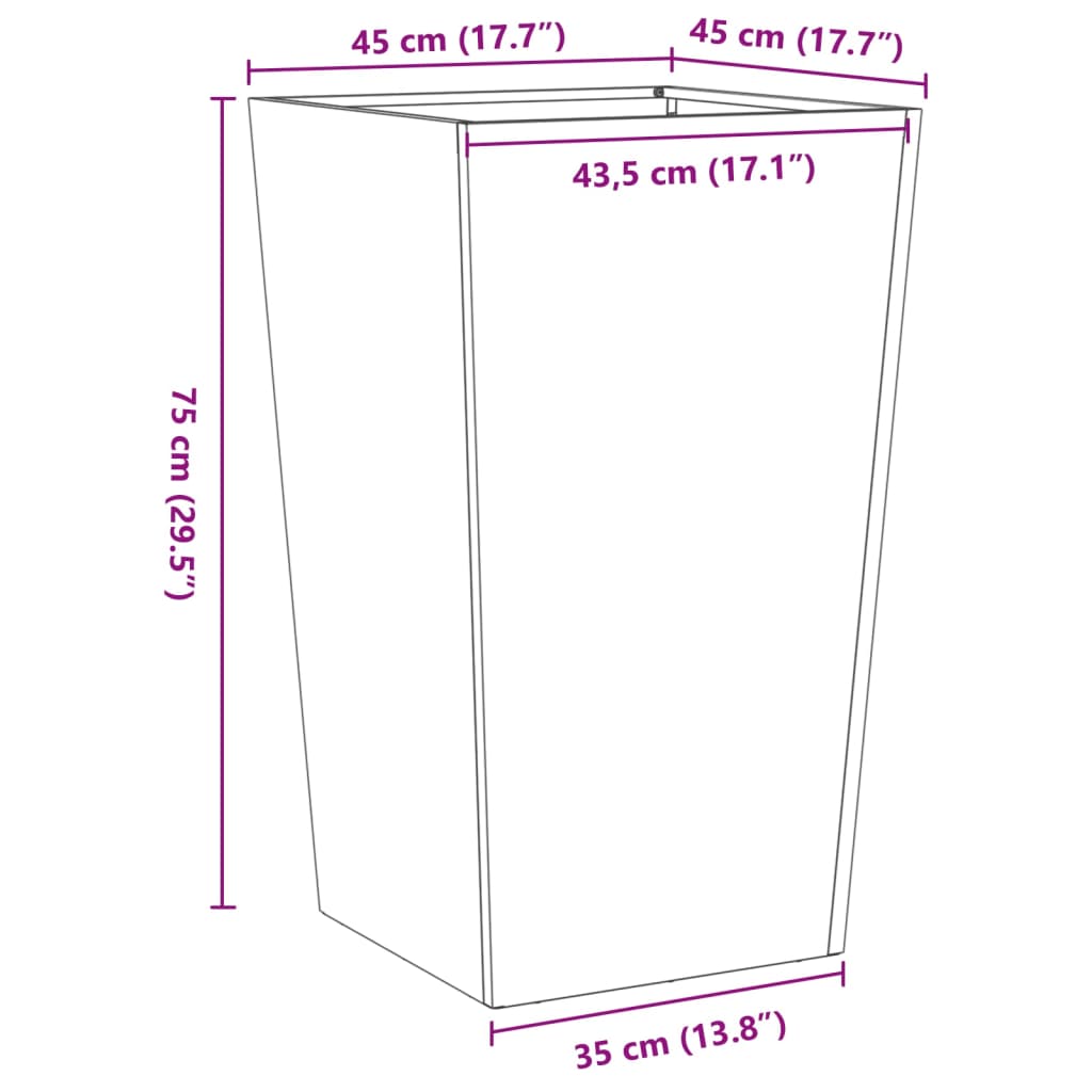 Sodo loveliai, 2vnt., juodos spalvos, 45x45x75cm, plienas Sodo loveliai, 2vnt., juodos spalvos, 45x45x75cm, plienas
