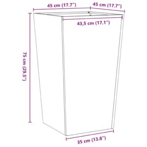 Sodo lovelis, baltos spalvos, 45x45x75cm, plienas