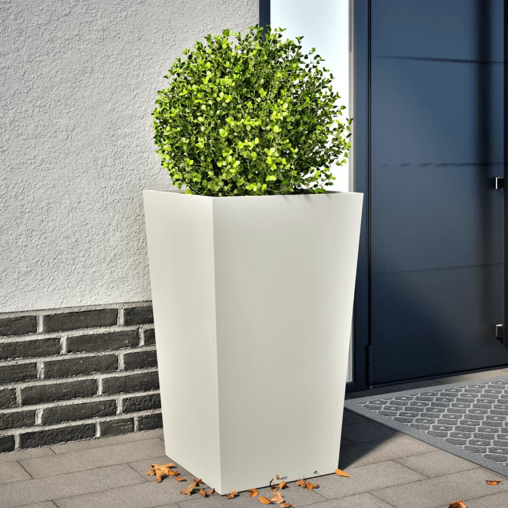 Sodo lovelis, baltos spalvos, 45x45x75cm, plienas Sodo lovelis, baltos spalvos, 45x45x75cm, plienas - Image 2