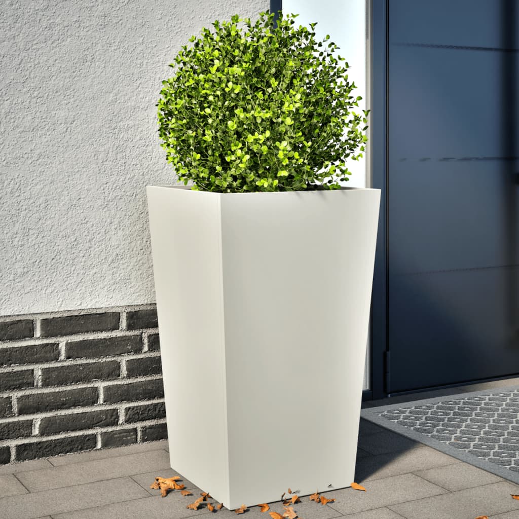 Sodo loveliai, 2vnt., baltos spalvos, 45x45x75cm, plienas Sodo loveliai, 2vnt., baltos spalvos, 45x45x75cm, plienas - Image 2