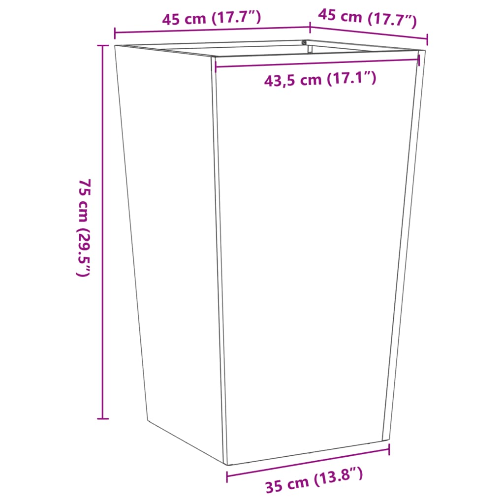 Sodo loveliai, 2vnt., antracito spalvos, 45x45x75cm, plienas Sodo loveliai, 2vnt., antracito spalvos, 45x45x75cm, plienas