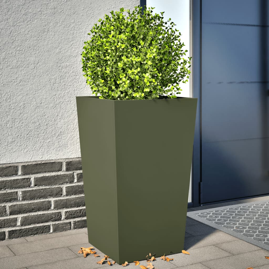 Sodo loveliai, 2vnt., alyvuogių žali, 45x45x75cm, plienas Sodo loveliai, 2vnt., alyvuogių žali, 45x45x75cm, plienas - Image 2