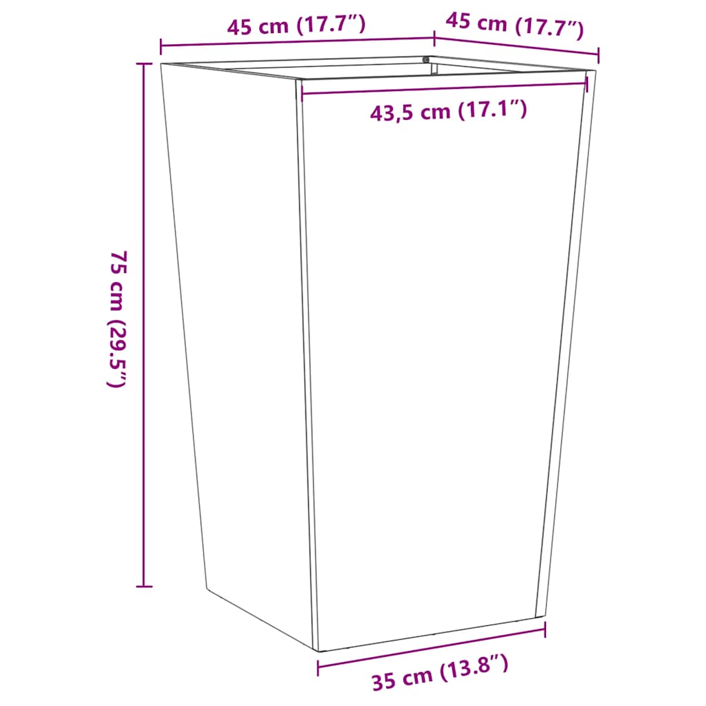 Sodo loveliai, 2vnt., 45x45x75cm, galvanizuotas plienas Sodo loveliai, 2vnt., 45x45x75cm, galvanizuotas plienas