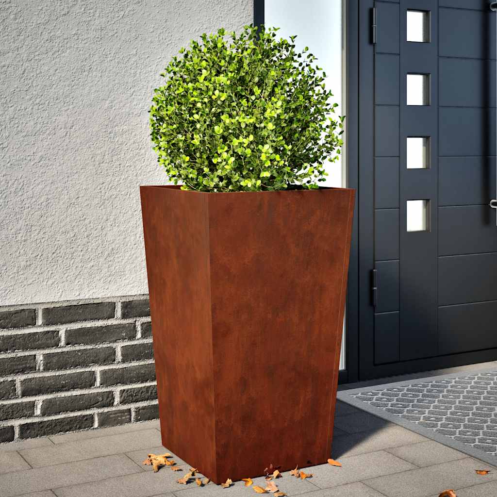 Sodo vazonai 2 vnt 45x45x75 cm oro sąlygoms atsparus plienas Sodo vazonai 2 vnt 45x45x75 cm oro sąlygoms atsparus plienas - Image 2