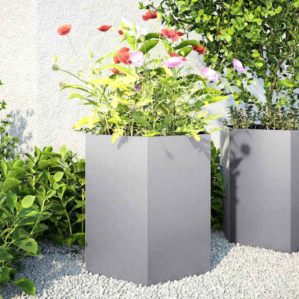 sodo sodinukai 2 vnt šešiakampis 46x40x45 cm cinkuoto plieno sodo sodinukai 2 vnt šešiakampis 46x40x45 cm cinkuoto plieno - Image 2