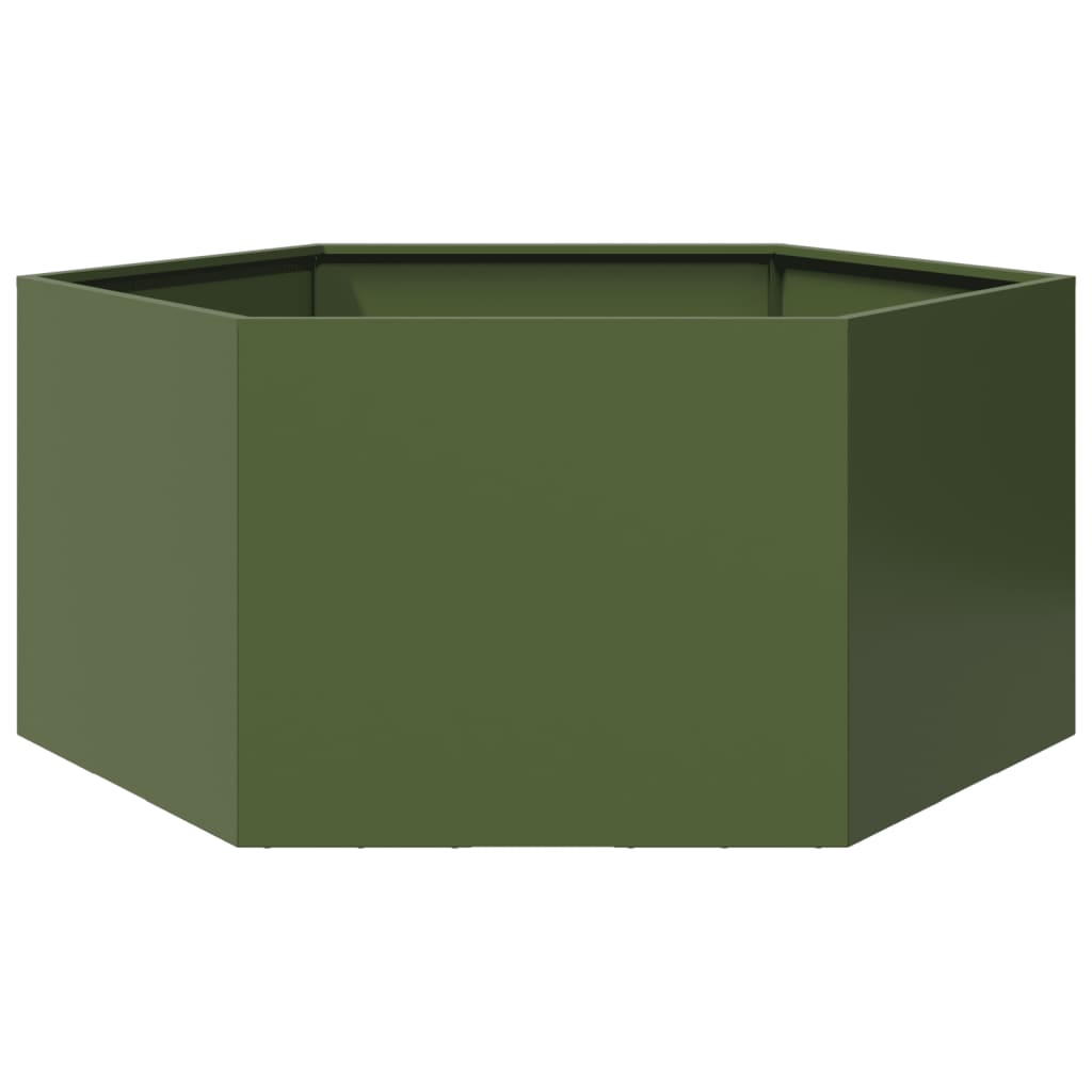 Sodo lovelis, alyvuogių, 104x90x45cm, plienas, šešiakampis Sodo lovelis, alyvuogių, 104x90x45cm, plienas, šešiakampis - Image 6