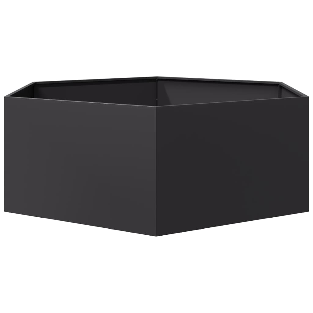 Sodo lovelis, juodas, 138x120x45cm, plienas, šešiakampis Sodo lovelis, juodas, 138x120x45cm, plienas, šešiakampis - Image 4