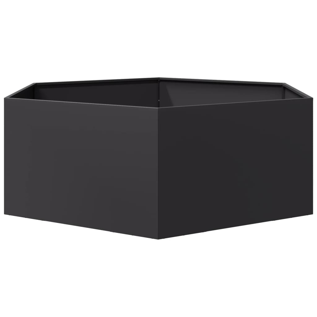 Sodo lovelis, juodas, 138x120x45cm, plienas, šešiakampis Sodo lovelis, juodas, 138x120x45cm, plienas, šešiakampis - Image 5