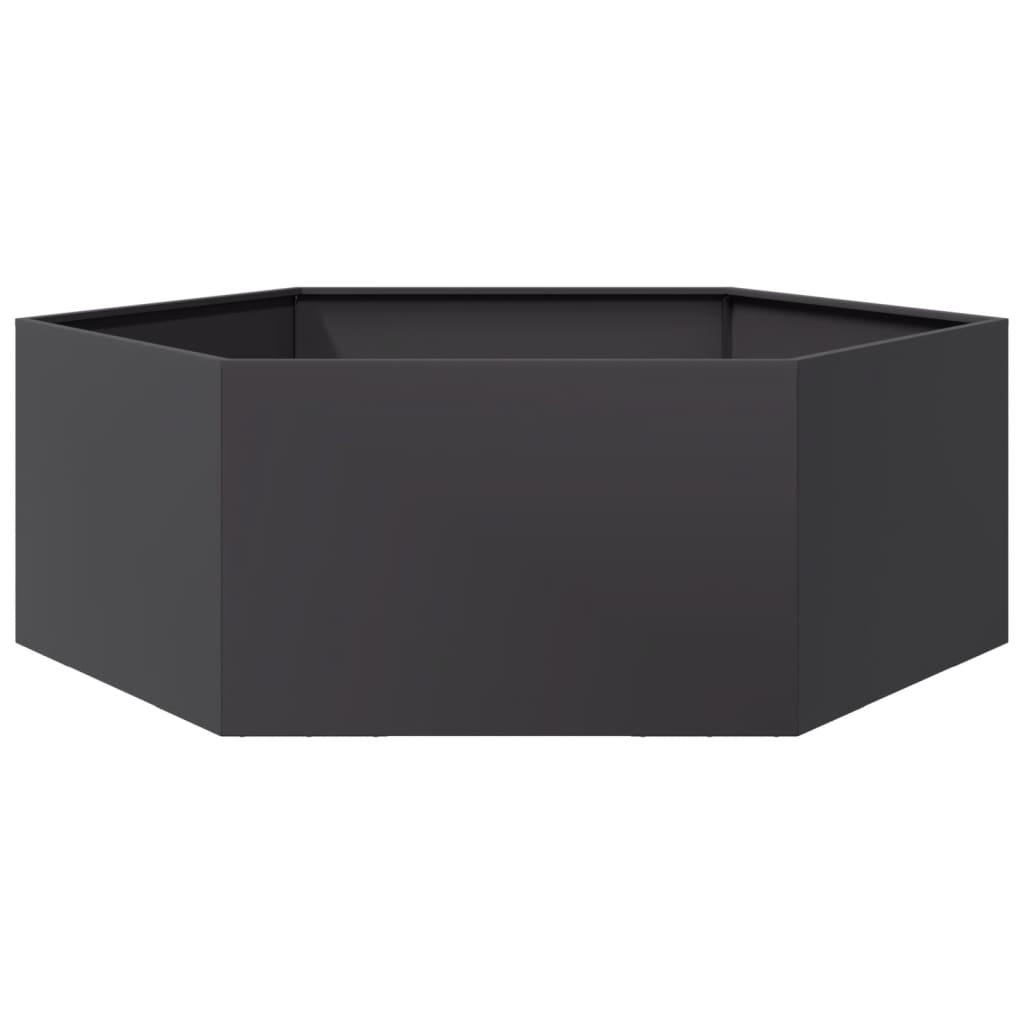 Sodo lovelis, juodas, 138x120x45cm, plienas, šešiakampis Sodo lovelis, juodas, 138x120x45cm, plienas, šešiakampis - Image 6