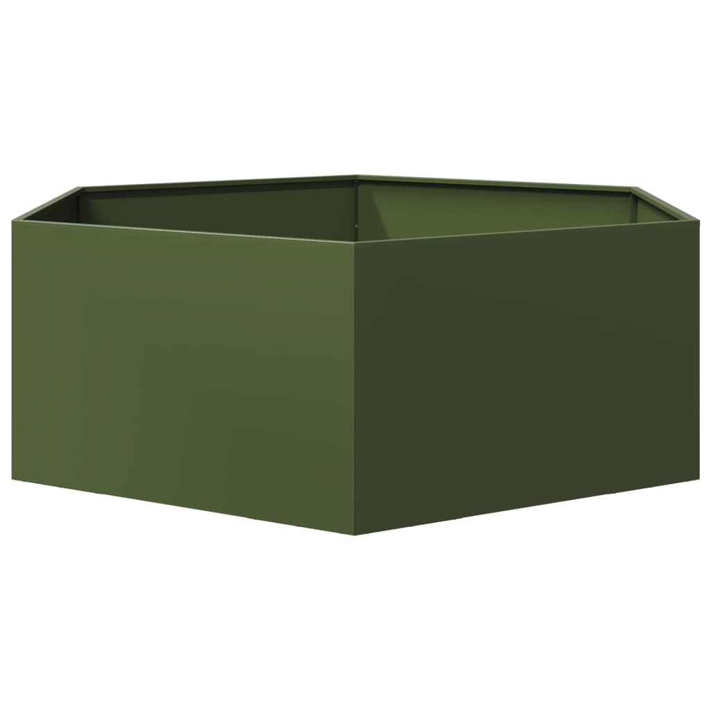 Sodo lovelis, alyvuogių, 138x120x45cm, plienas, šešiakampis Sodo lovelis, alyvuogių, 138x120x45cm, plienas, šešiakampis - Image 4