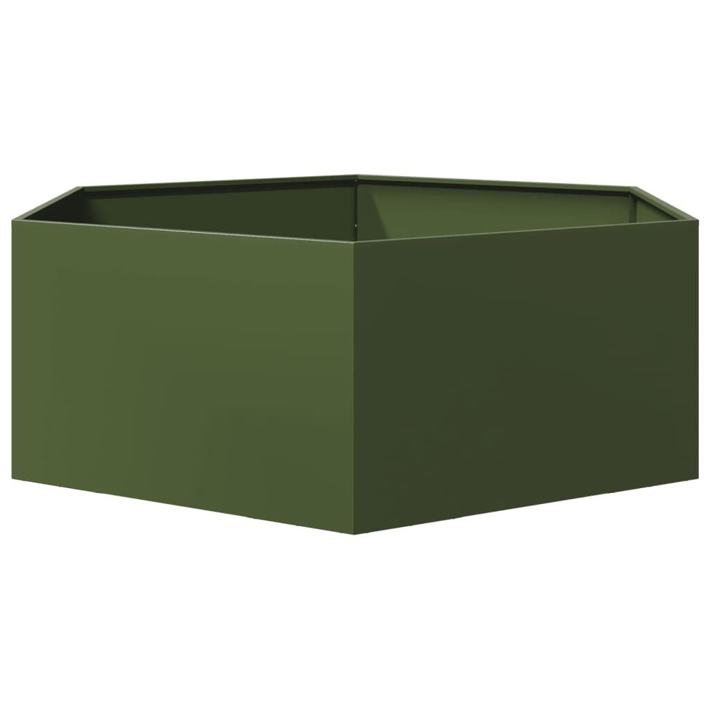 Sodo lovelis, alyvuogių, 138x120x45cm, plienas, šešiakampis Sodo lovelis, alyvuogių, 138x120x45cm, plienas, šešiakampis - Image 5