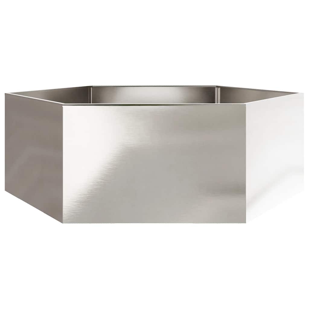 Sodo lovelis, 138x120x45cm, nerūdijantis plienas, šešiakampis Sodo lovelis, 138x120x45cm, nerūdijantis plienas, šešiakampis - Image 4