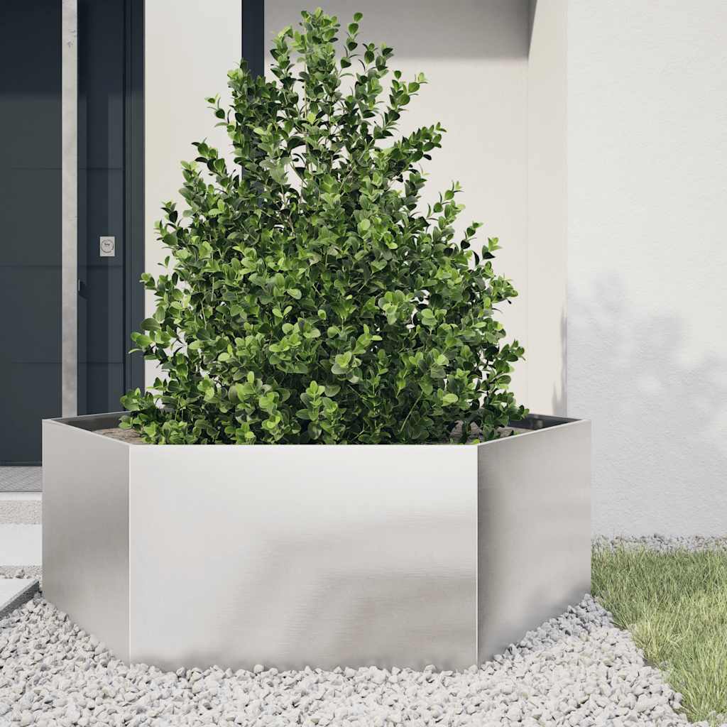 Sodo lovelis, 138x120x45cm, nerūdijantis plienas, šešiakampis Sodo lovelis, 138x120x45cm, nerūdijantis plienas, šešiakampis - Image 2