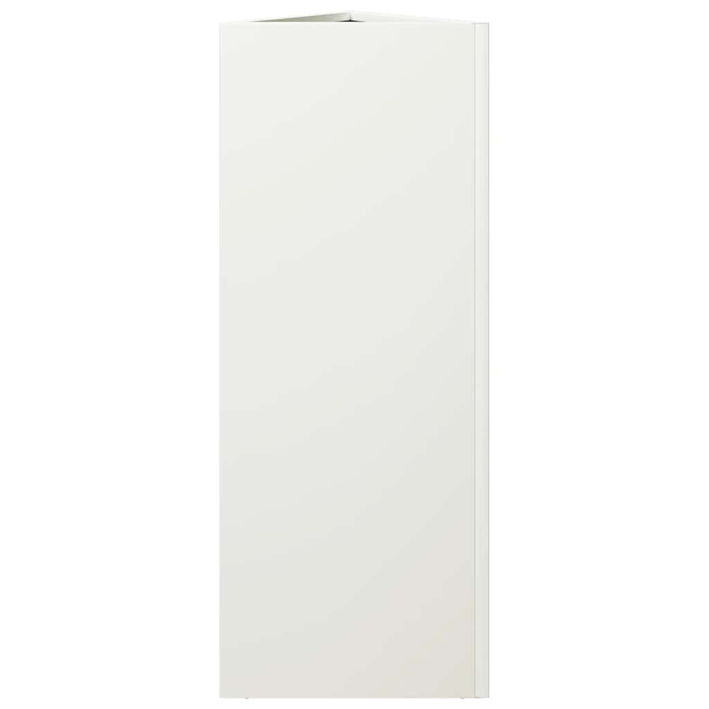 Sodo lovelis, baltos spalvos, 30x26x75cm, plienas, trikampis Sodo lovelis, baltos spalvos, 30x26x75cm, plienas, trikampis - Image 5