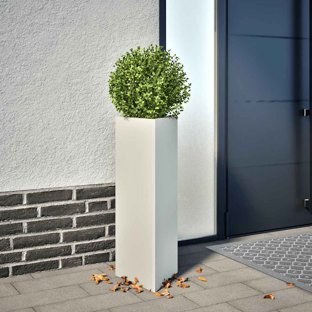 Sodo lovelis, baltos spalvos, 30x26x75cm, plienas, trikampis Sodo lovelis, baltos spalvos, 30x26x75cm, plienas, trikampis - Image 2