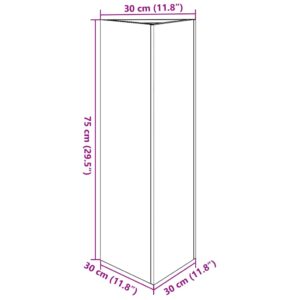 Sodo loveliai, 2vnt., antracito, 30x26x75cm, plienas