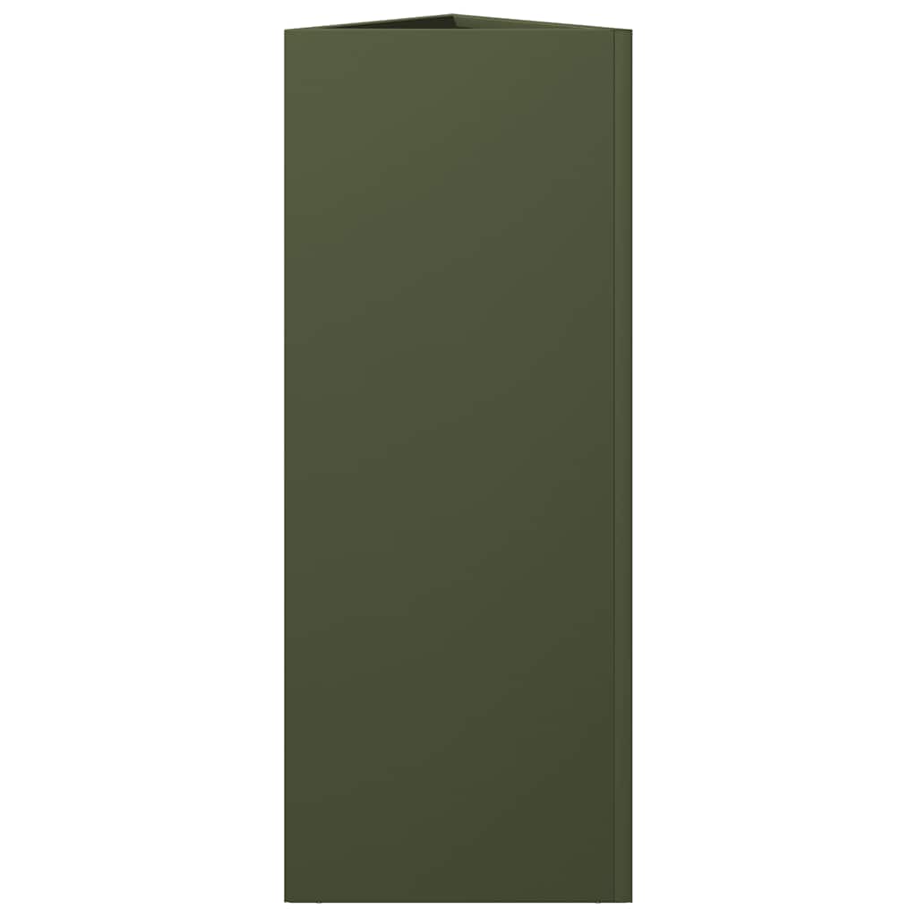 Sodo lovelis, alyvuogių žalias, 30x26x75cm, plienas, trikampis Sodo lovelis, alyvuogių žalias, 30x26x75cm, plienas, trikampis - Image 5