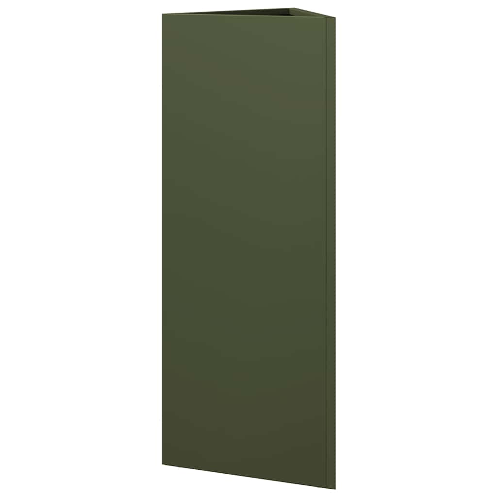 Sodo lovelis, alyvuogių žalias, 30x26x75cm, plienas, trikampis Sodo lovelis, alyvuogių žalias, 30x26x75cm, plienas, trikampis - Image 6