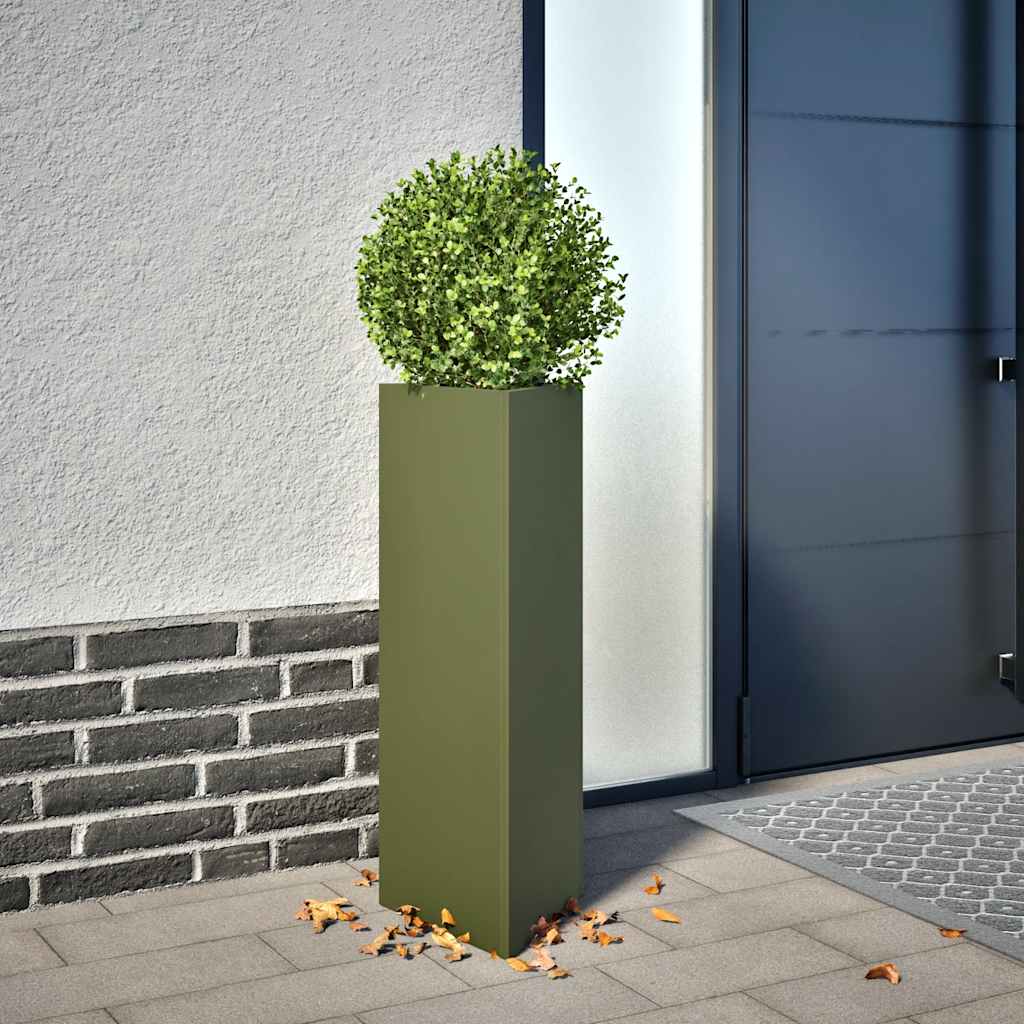 Sodo lovelis, alyvuogių žalias, 30x26x75cm, plienas, trikampis Sodo lovelis, alyvuogių žalias, 30x26x75cm, plienas, trikampis - Image 2