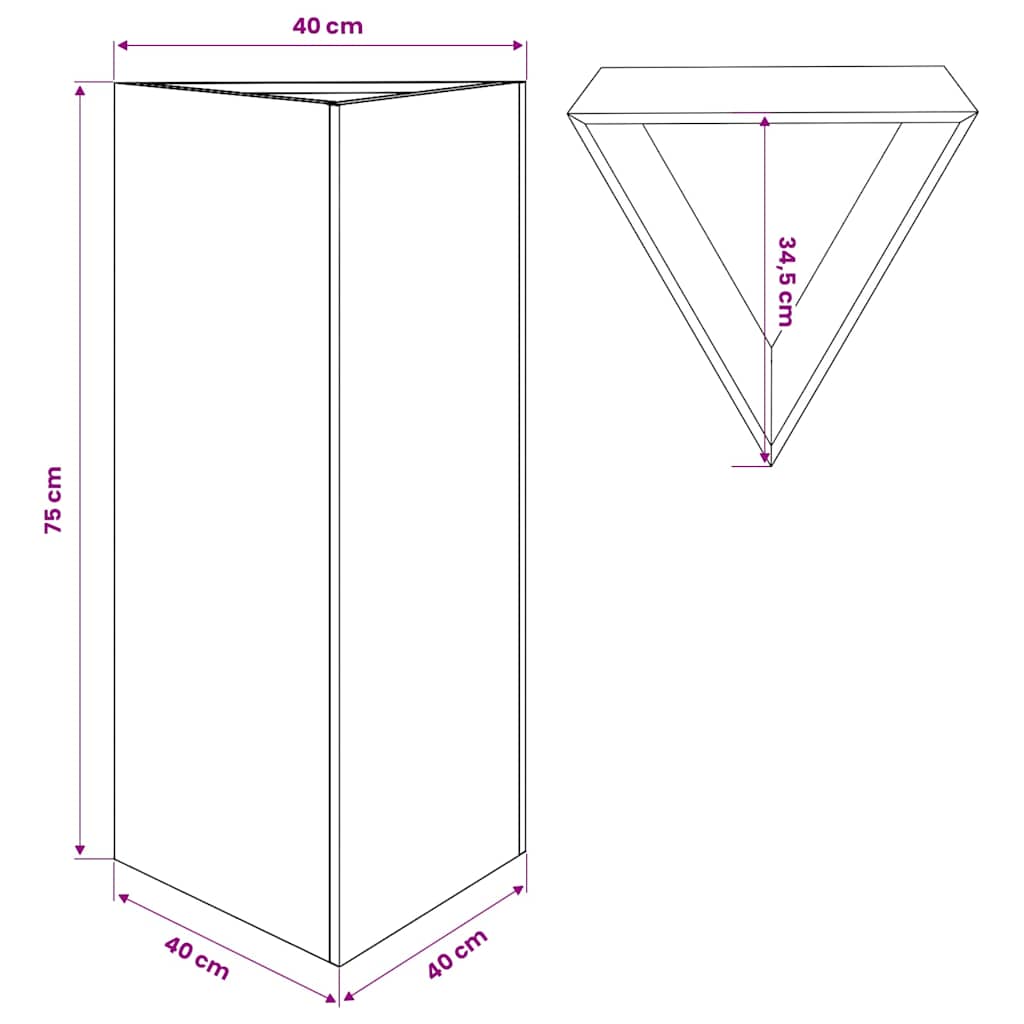 Sodo loveliai, 2vnt., antracito, 40×34,5x75cm, plienas Sodo loveliai, 2vnt., antracito, 40x34,5x75cm, plienas