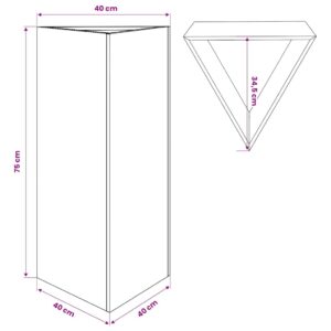 Sodo loveliai, 2vnt., 40x34,5x75cm, galvanizuotas plienas