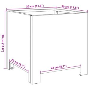 Sodo loveliai, 2vnt., juodos spalvos, 30x30x30cm, plienas