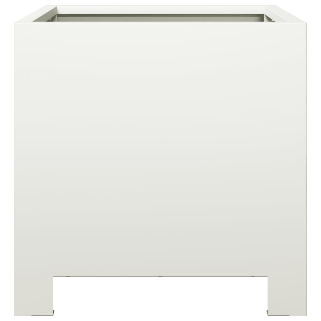 Sodo loveliai, 2vnt., baltos spalvos, 30x30x30cm, plienas Sodo loveliai, 2vnt., baltos spalvos, 30x30x30cm, plienas - Image 6