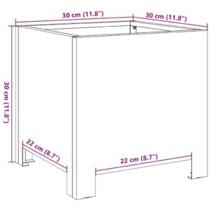 Sodo lovelis, 30x30x30cm, galvanizuotas plienas