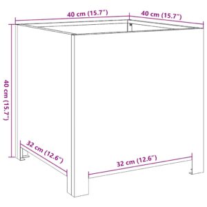 Sodo lovelis, 40x40x40cm, galvanizuotas plienas