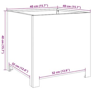 Sodo loveliai, 2vnt., 40x40x40cm, galvanizuotas plienas