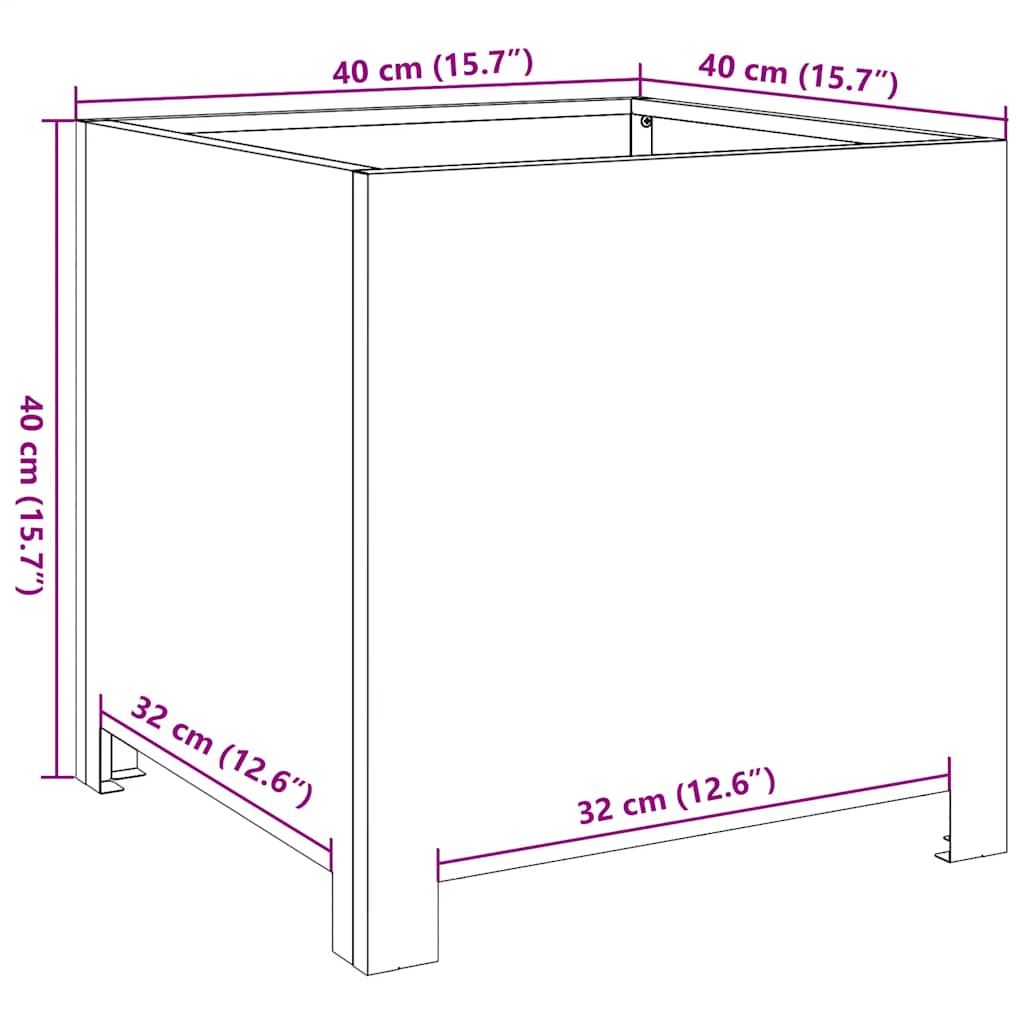 Sodo loveliai, 2vnt., 40x40x40cm, galvanizuotas plienas Sodo loveliai, 2vnt., 40x40x40cm, galvanizuotas plienas
