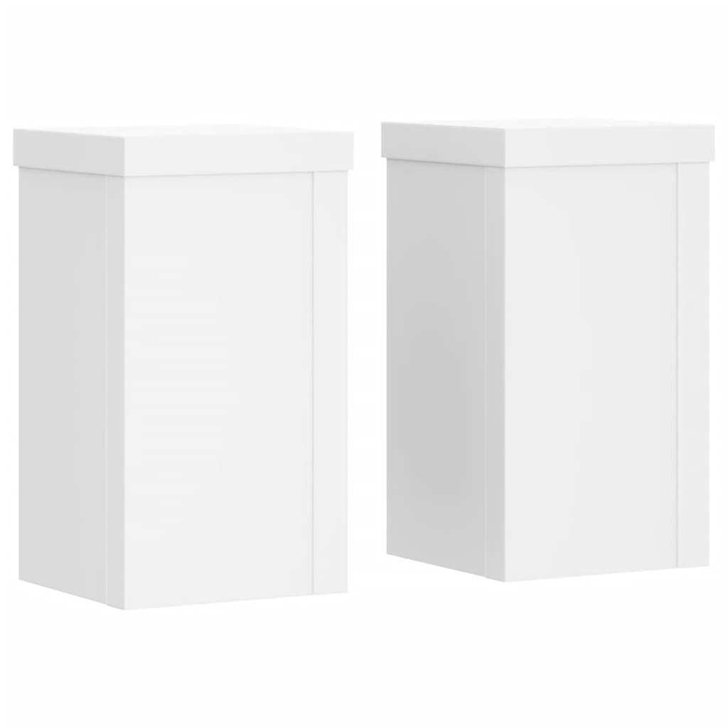 Stovai augalams, 2vnt., balti, 10x10x18cm, apdirbta mediena Stovai augalams, 2vnt., balti, 10x10x18cm, apdirbta mediena - Image 3