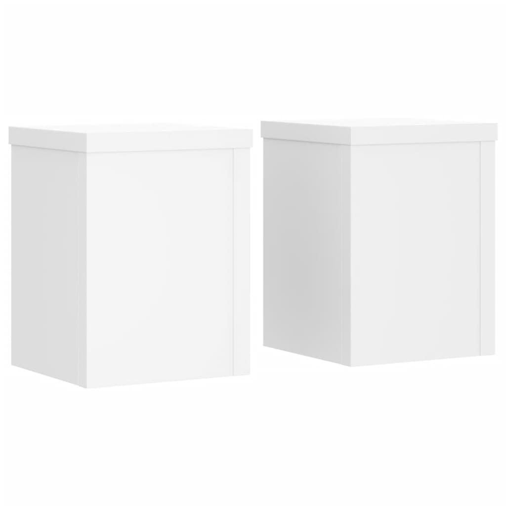 Stovai augalams, 2vnt., balti, 15x15x20cm, apdirbta mediena Stovai augalams, 2vnt., balti, 15x15x20cm, apdirbta mediena - Image 4