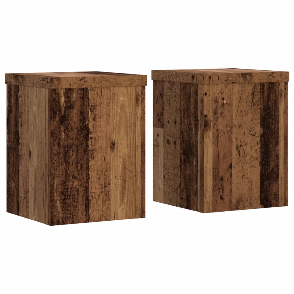 Stovai augalams, 2vnt., sendintos medienos, 15x15x20cm, mediena Stovai augalams, 2vnt., sendintos medienos, 15x15x20cm, mediena - Image 3