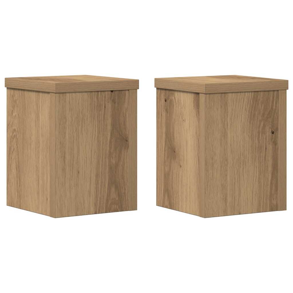 Stovai augalams, 2vnt., artisano ąžuolo, 15x15x20cm, mediena Stovai augalams, 2vnt., artisano ąžuolo, 15x15x20cm, mediena - Image 3