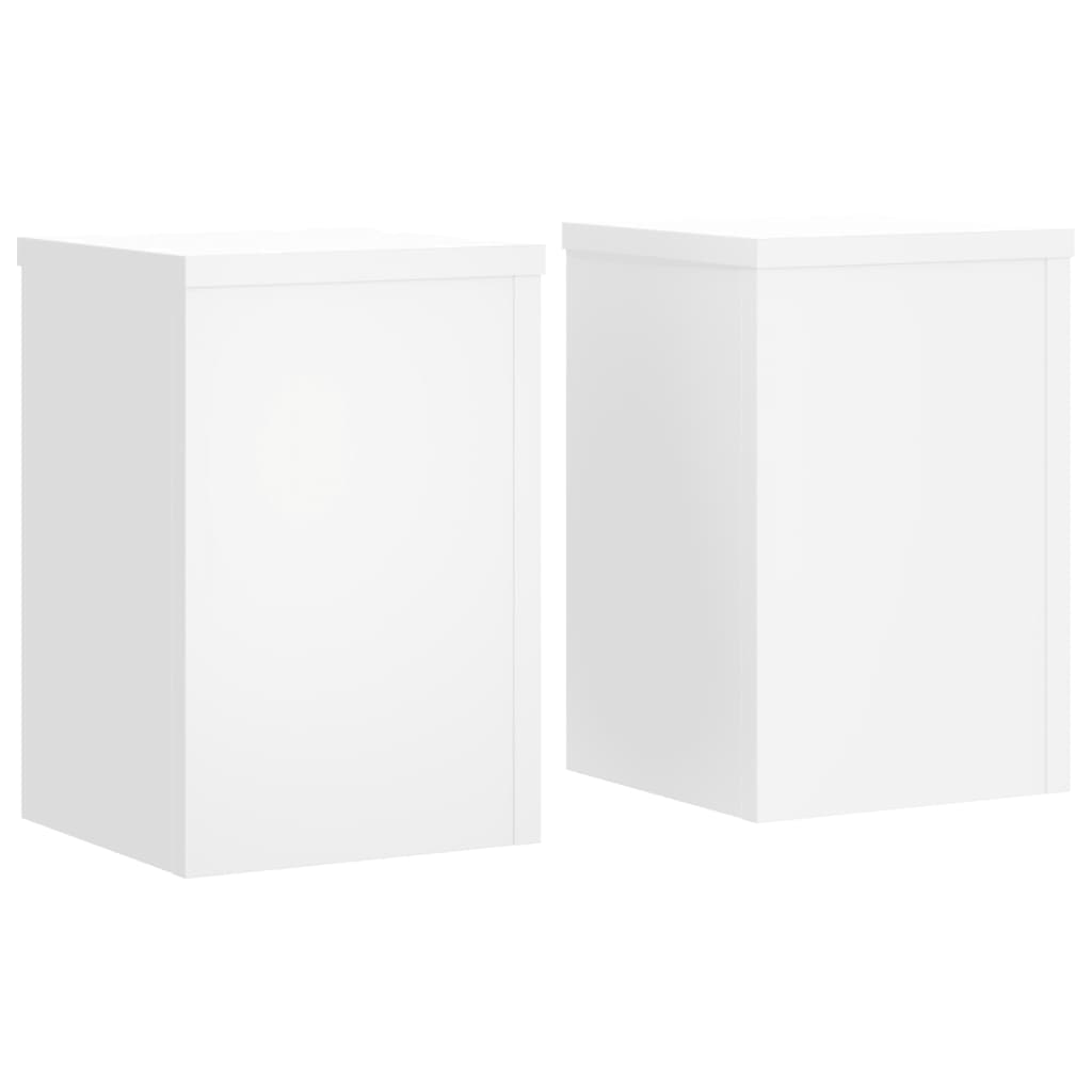 Stovai augalams, 2vnt., balti, 20x20x30cm, apdirbta mediena Stovai augalams, 2vnt., balti, 20x20x30cm, apdirbta mediena - Image 4