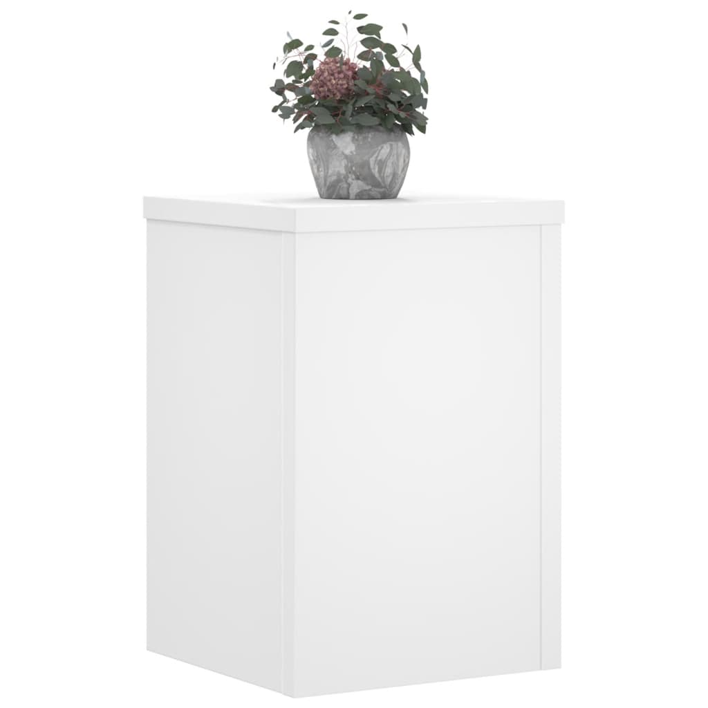 Stovai augalams, 2vnt., balti, 20x20x30cm, apdirbta mediena Stovai augalams, 2vnt., balti, 20x20x30cm, apdirbta mediena - Image 10