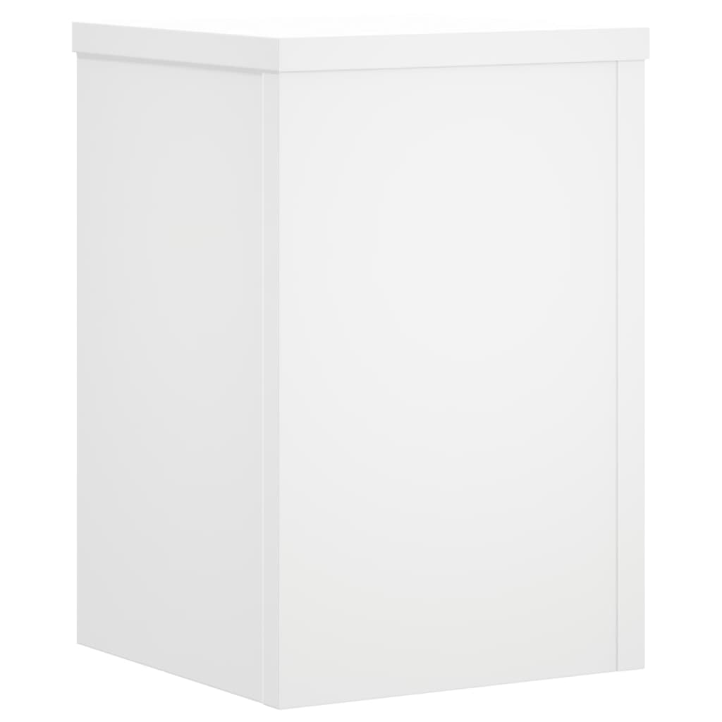 Stovai augalams, 2vnt., balti, 20x20x30cm, apdirbta mediena Stovai augalams, 2vnt., balti, 20x20x30cm, apdirbta mediena - Image 5