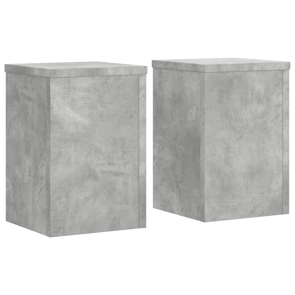 Stovai augalams, 2vnt., betono, 20x20x30cm, apdirbta mediena Stovai augalams, 2vnt., betono, 20x20x30cm, apdirbta mediena - Image 4