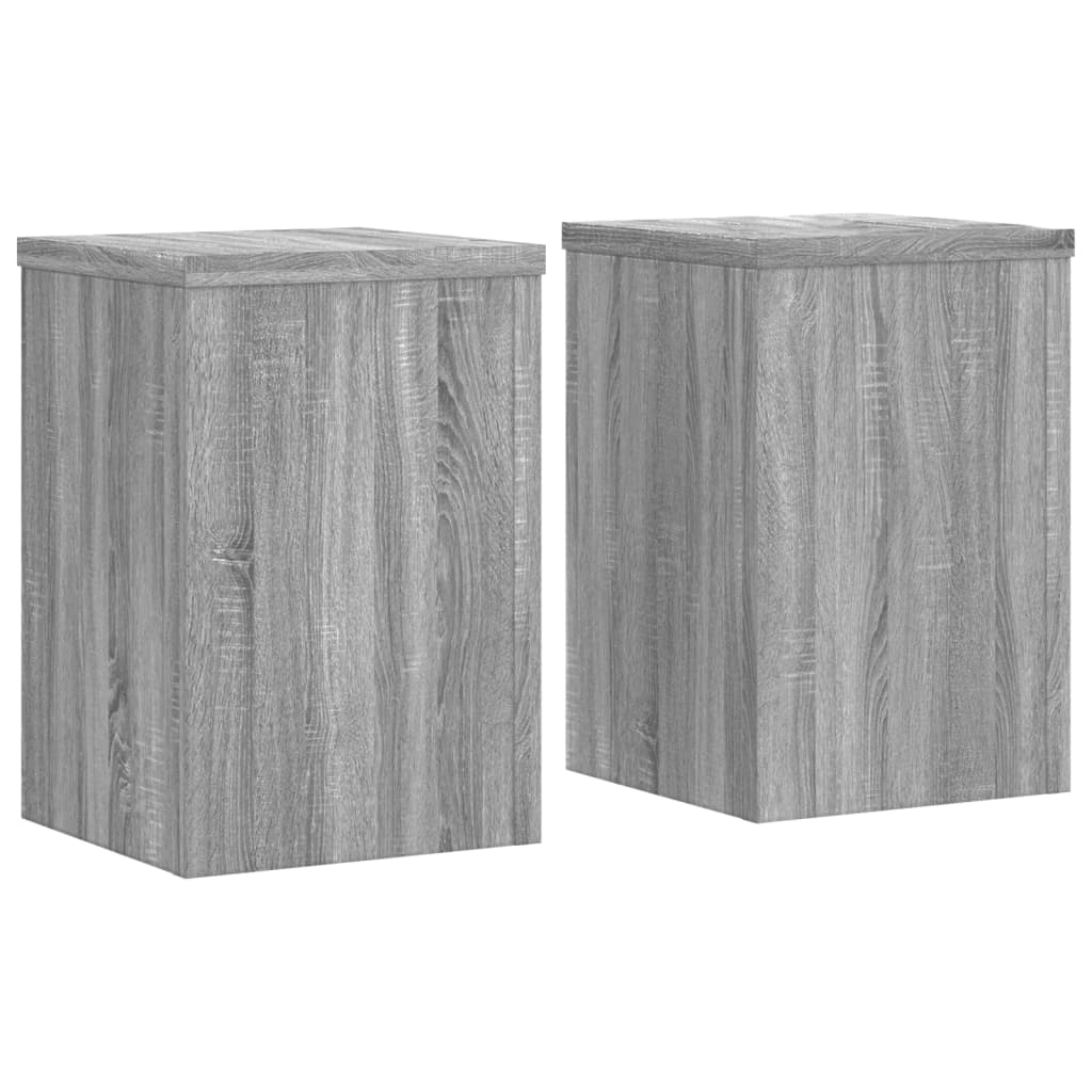 Stovai augalams, 2vnt., pilki ąžuolo, 20x20x30cm, mediena Stovai augalams, 2vnt., pilki ąžuolo, 20x20x30cm, mediena - Image 4