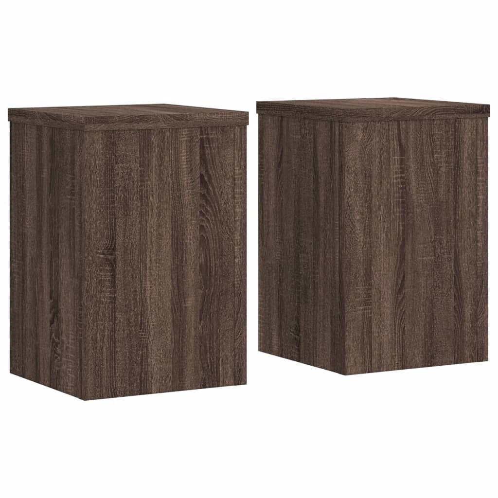 Stovai augalams, 2vnt., rudi ąžuolo, 20x20x30cm, mediena Stovai augalams, 2vnt., rudi ąžuolo, 20x20x30cm, mediena - Image 4