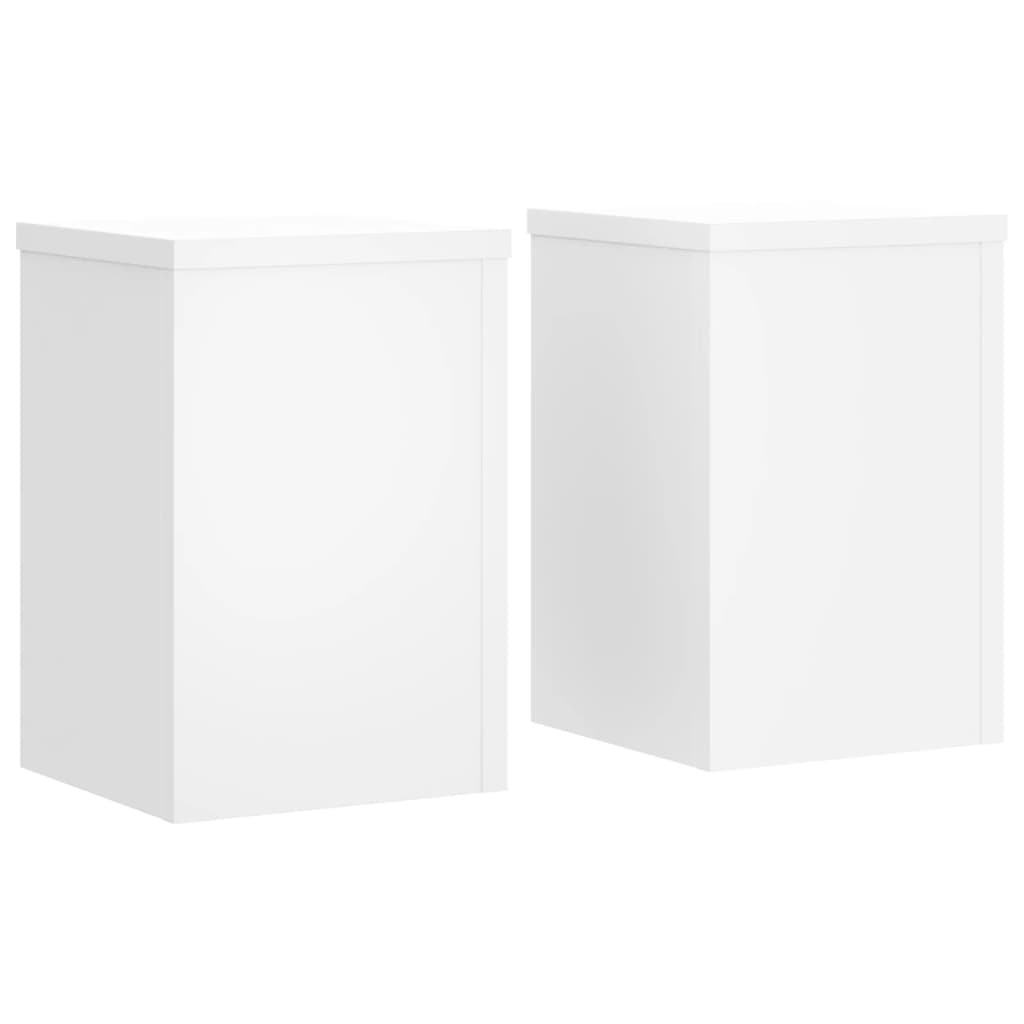 Stovai augalams, 2vnt., balti, 25x25x35cm, apdirbta mediena Stovai augalams, 2vnt., balti, 25x25x35cm, apdirbta mediena - Image 4