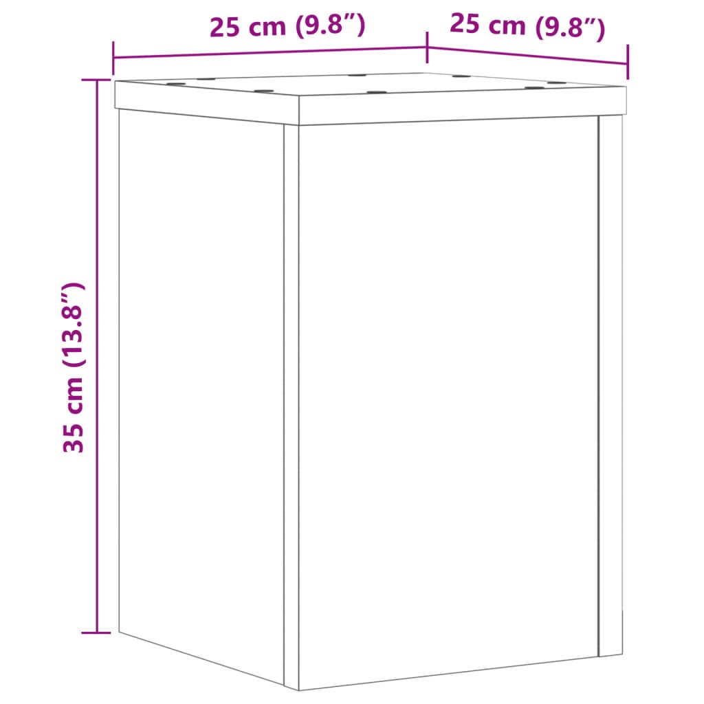 Stovai augalams, 2vnt., sendintos medienos, 25x25x35cm, mediena Stovai augalams, 2vnt., sendintos medienos, 25x25x35cm, mediena