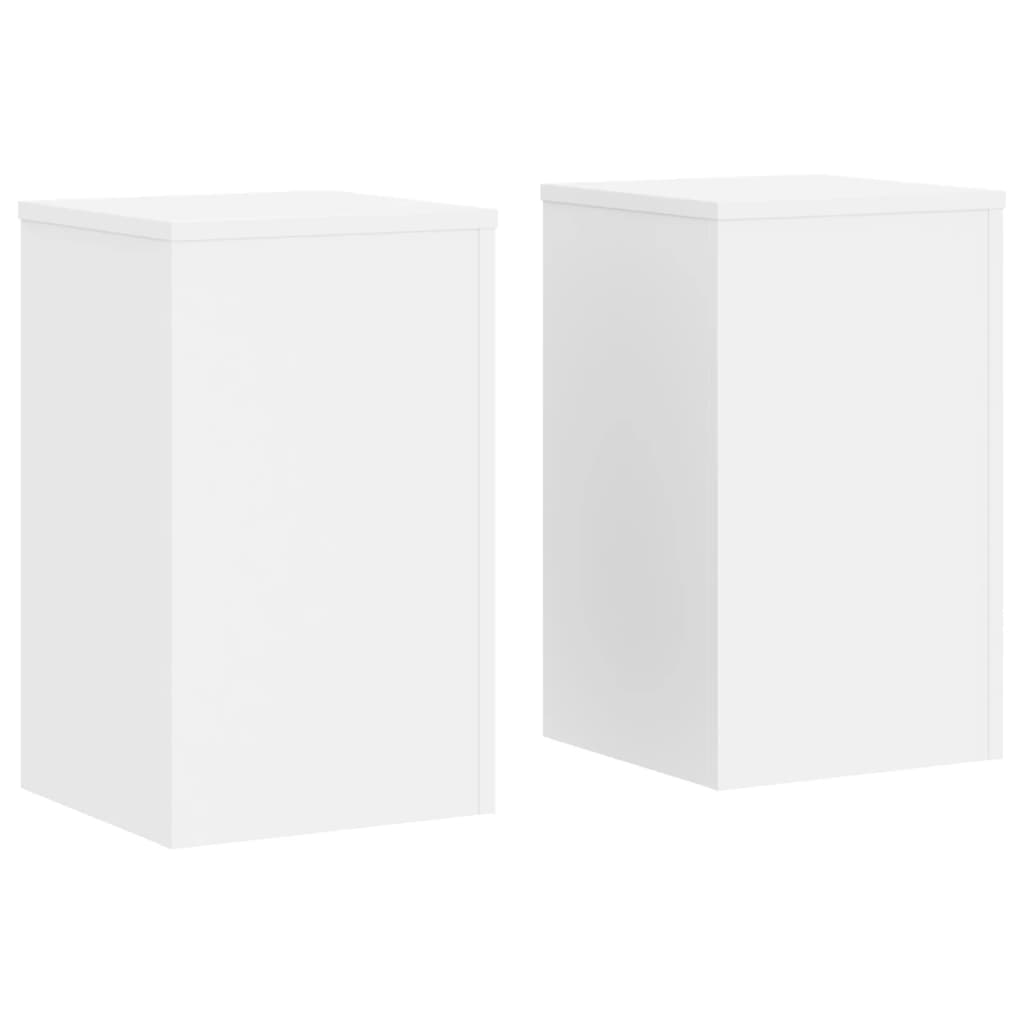 Stovai augalams, 2vnt., balti, 30x30x50cm, apdirbta mediena Stovai augalams, 2vnt., balti, 30x30x50cm, apdirbta mediena - Image 4