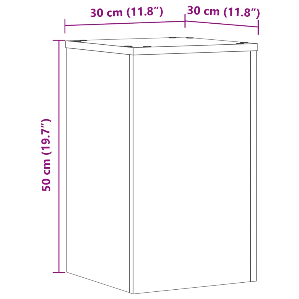 Stovai augalams, 2vnt., ąžuolo, 30x30x50cm, apdirbta mediena Stovai augalams, 2vnt., ąžuolo, 30x30x50cm, apdirbta mediena - Image 11