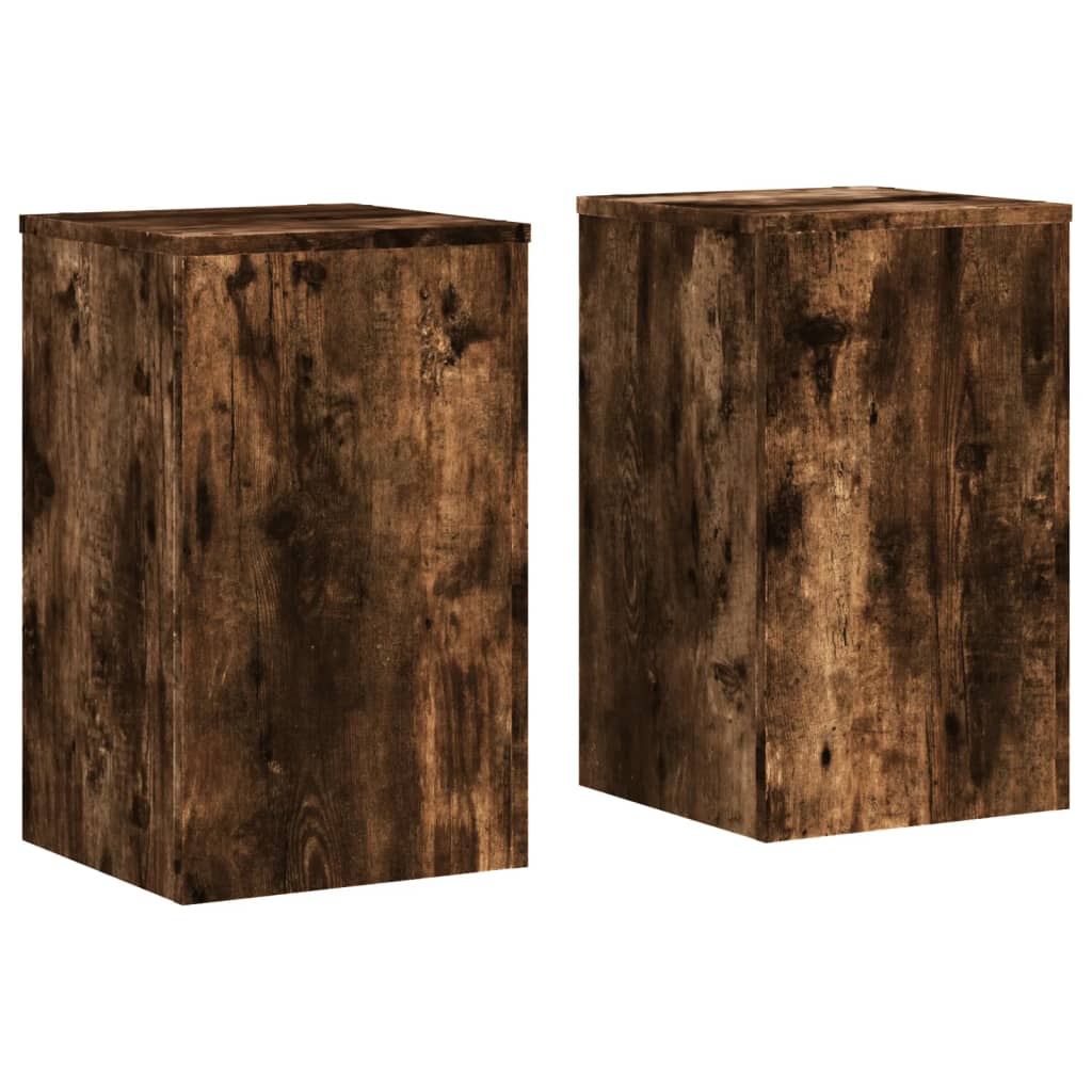Stovai augalams, 2vnt., dūminiai, 30x30x50cm, apdirbta mediena Stovai augalams, 2vnt., dūminiai, 30x30x50cm, apdirbta mediena - Image 4