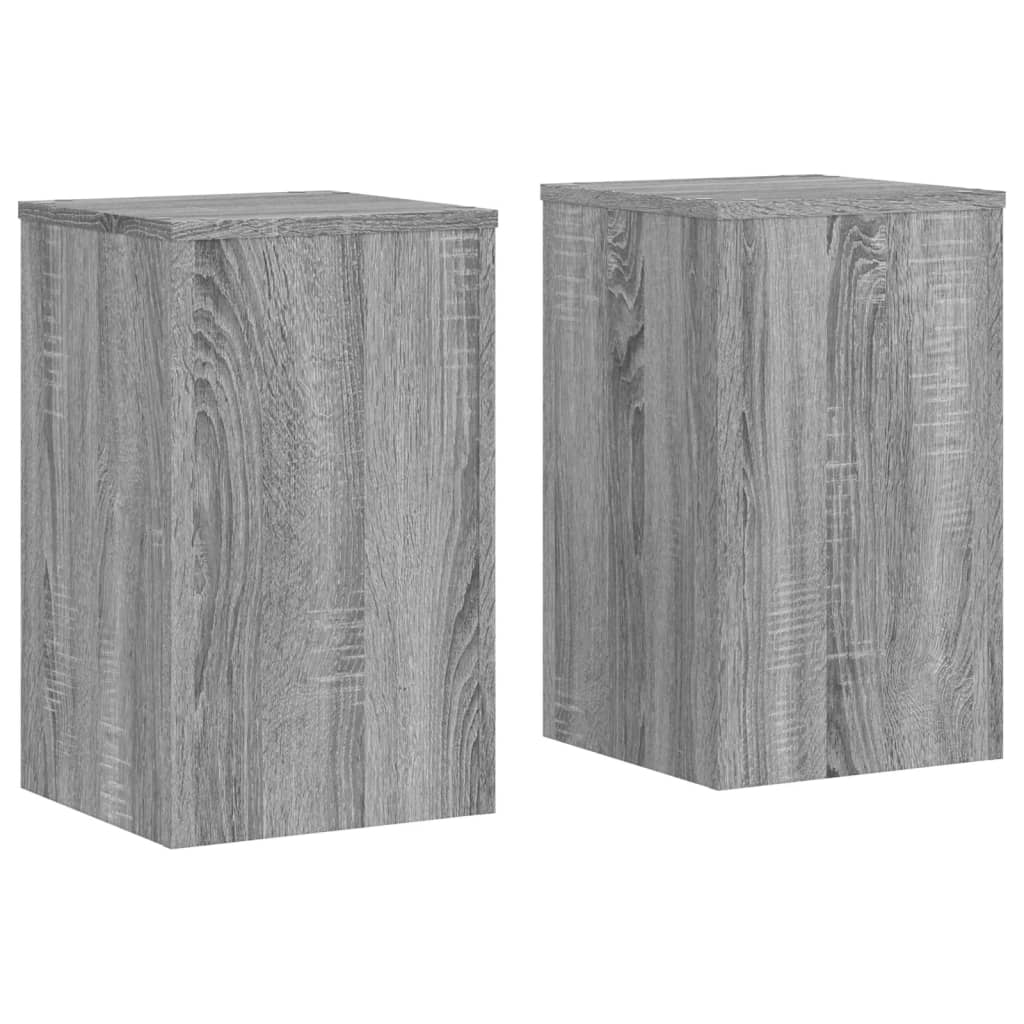 Stovai augalams, 2vnt., pilki ąžuolo, 30x30x50cm, mediena Stovai augalams, 2vnt., pilki ąžuolo, 30x30x50cm, mediena - Image 4