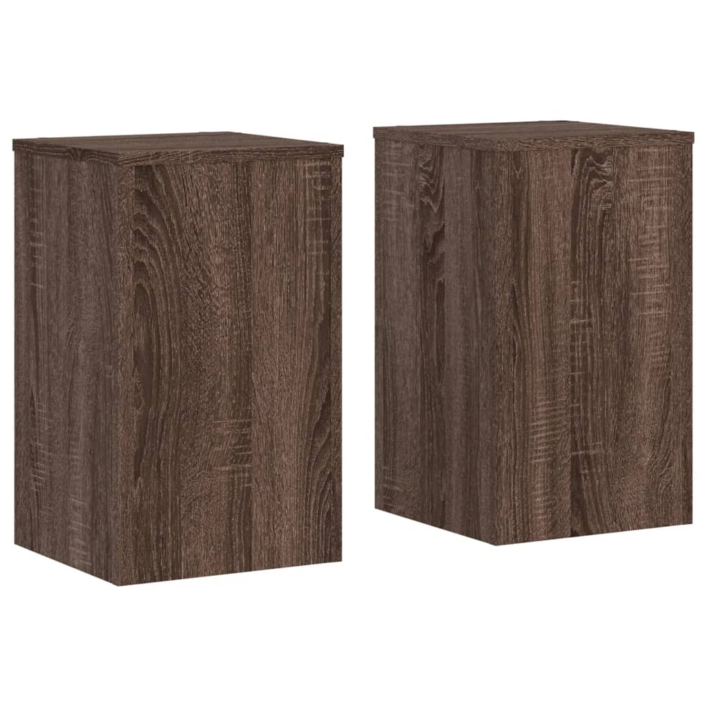 Stovai augalams, 2vnt., rudi ąžuolo, 30x30x50cm, mediena Stovai augalams, 2vnt., rudi ąžuolo, 30x30x50cm, mediena - Image 4