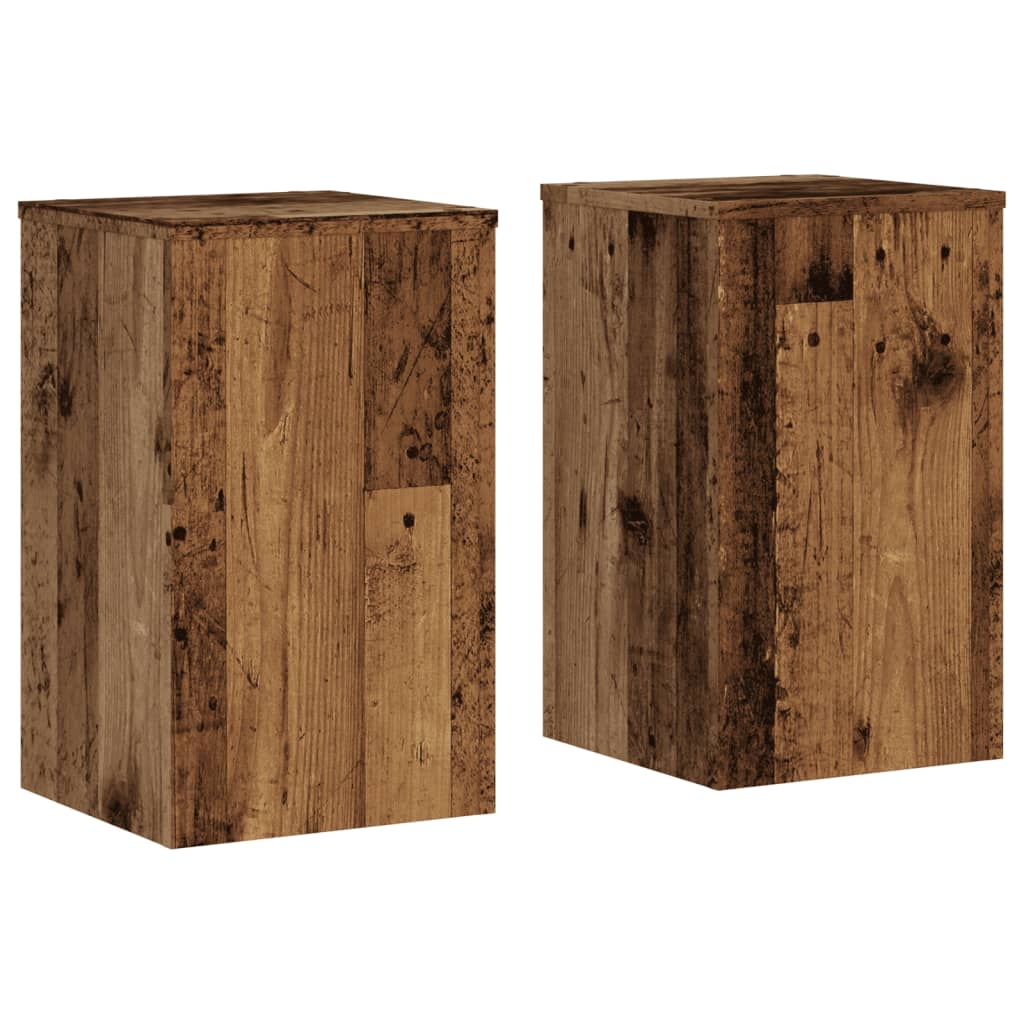 Stovai augalams, 2vnt., sendintos medienos, 30x30x50cm, mediena Stovai augalams, 2vnt., sendintos medienos, 30x30x50cm, mediena - Image 3