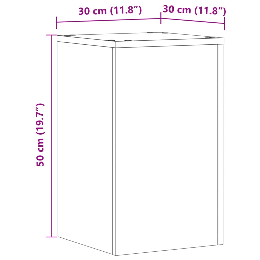 Stovai augalams, 2vnt., sendintos medienos, 30x30x50cm, mediena Stovai augalams, 2vnt., sendintos medienos, 30x30x50cm, mediena